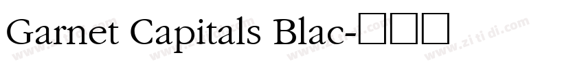 Garnet Capitals Blac字体转换